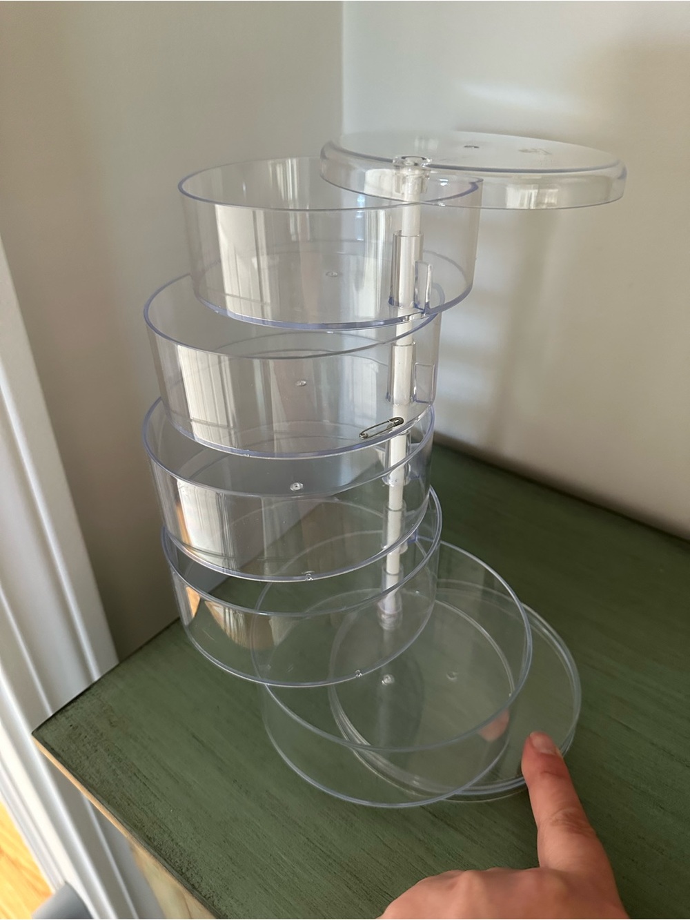 Clear Rotating Tiered Organizer - 6-Tier Acrylic